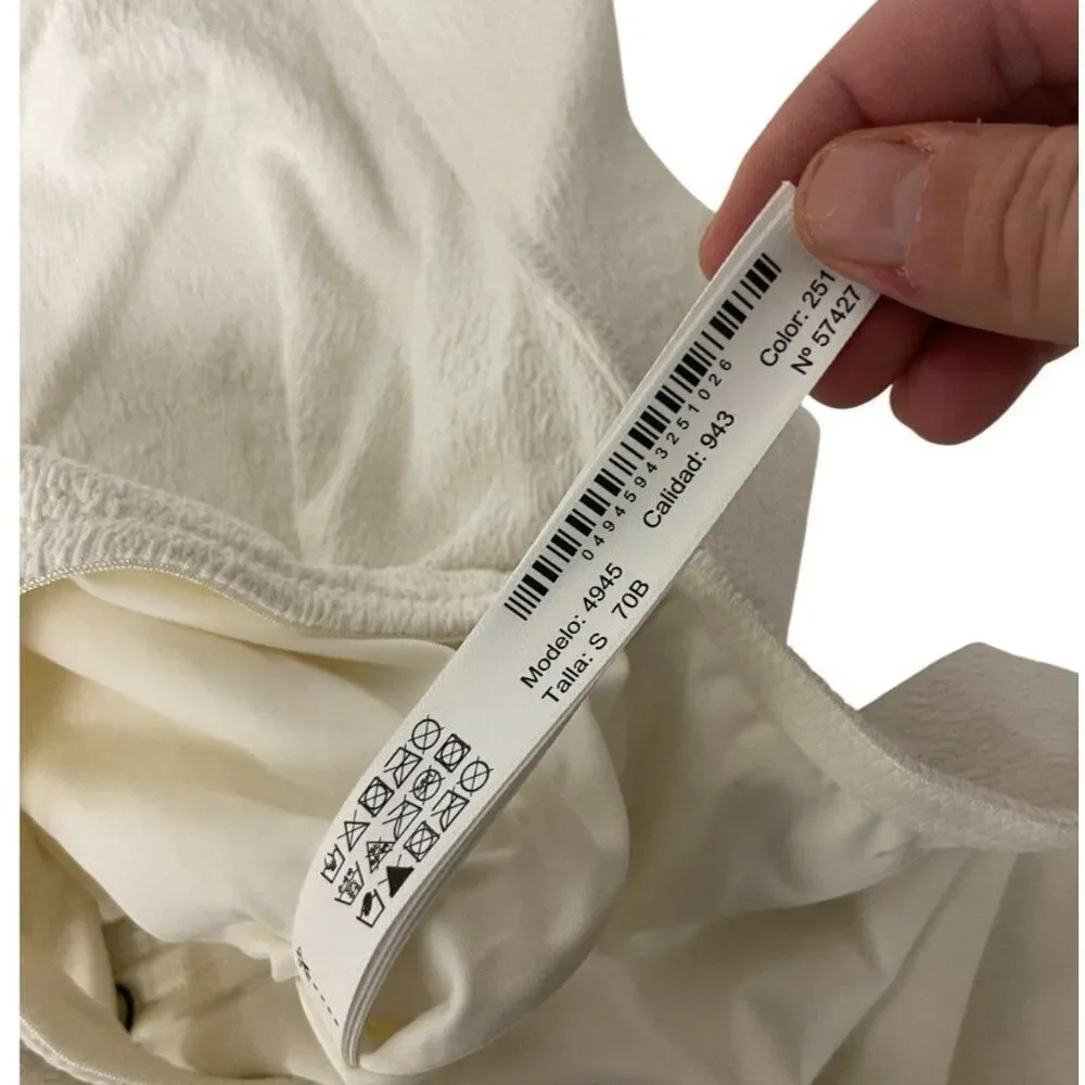 Massimo Dutti Women Swimsuit XS White Halter One Piece Open back 5123/555 NWT - Picture 14 of 16